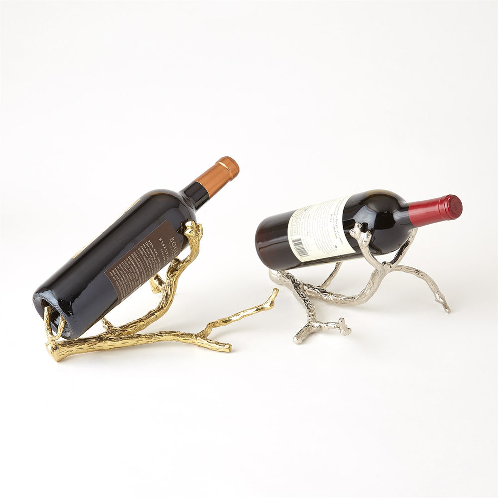 Twig Wine Bottle Holder-Global Views-GVSA-9.93020-DecorNickel-2-France and Son