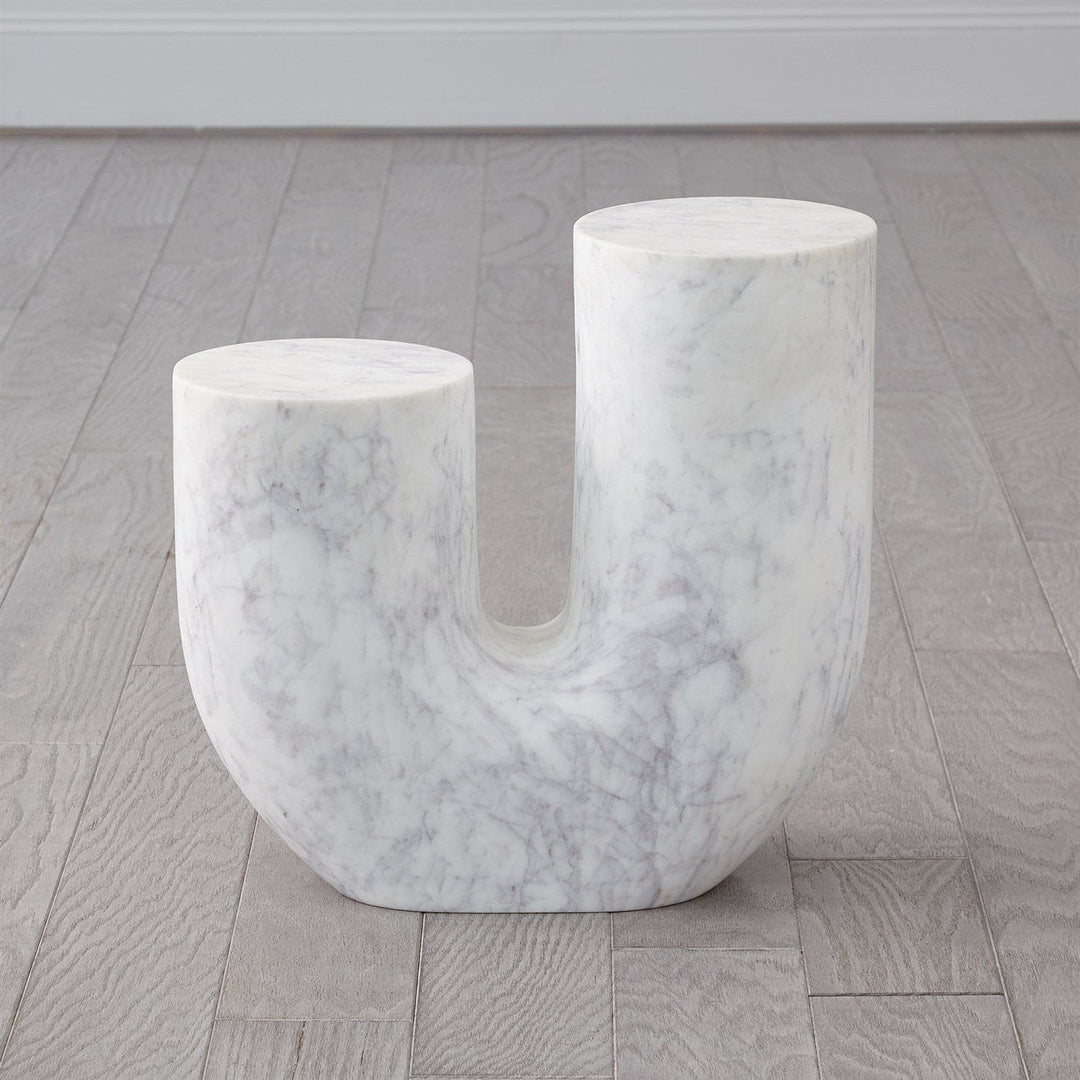 Marble Tube Table-Black-Global Views-GVSA-7.91547-Side TablesWhite-3-France and Son