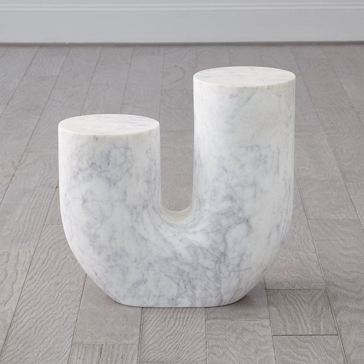 Marble Tube Table-Black-Global Views-GVSA-7.91547-Side TablesWhite-3-France and Son