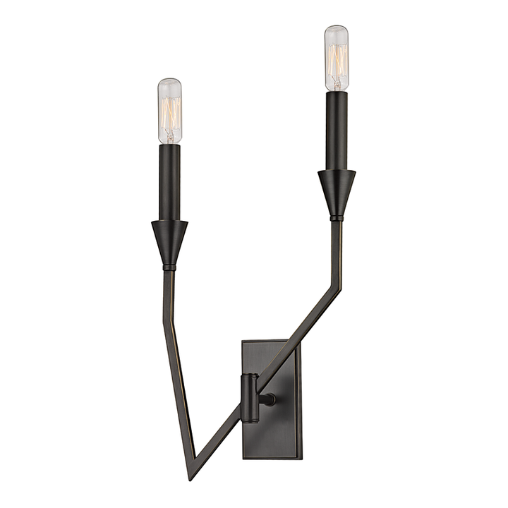 Archie 2 Light Right Wall Sconce-Hudson Valley-HVL-8502R-OB-Wall LightingOld Bronze-2-France and Son