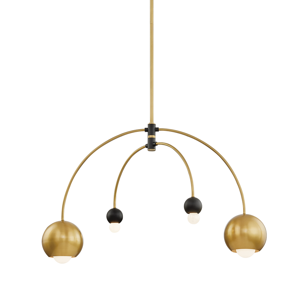 Willow 4 Light Chandelier-Mitzi-HVL-H348804-AGB/BK-Chandeliers-2-France and Son