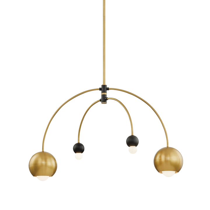 Willow 4 Light Chandelier-Mitzi-HVL-H348804-AGB/BK-Chandeliers-2-France and Son