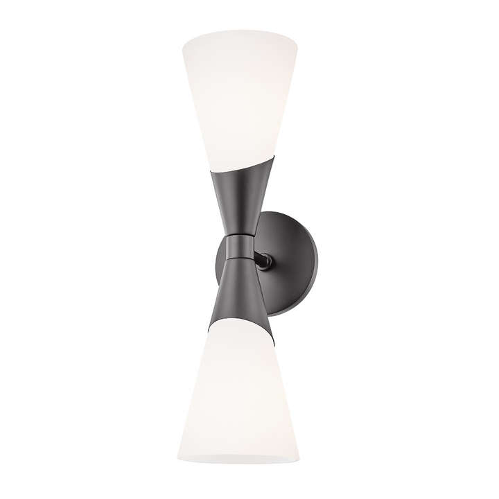 Parker 2 Light Wall Sconce-Mitzi-HVL-H312102-BLK-Outdoor Wall SconcesBlack-1-France and Son