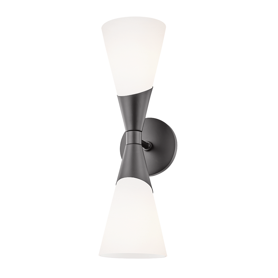 Parker 2 Light Wall Sconce-Mitzi-HVL-H312102-BLK-Outdoor Wall SconcesBlack-1-France and Son