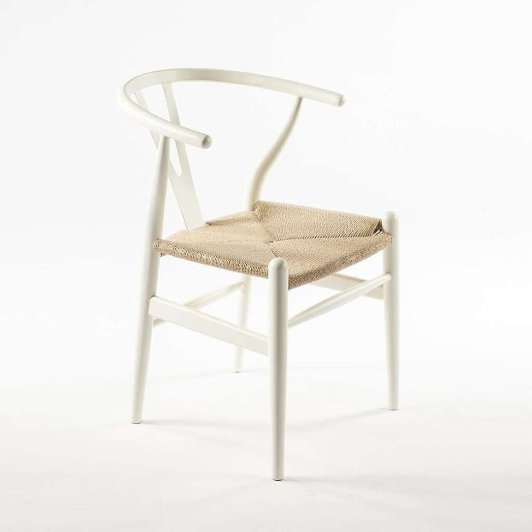 Mid-Century Modern Reproduction CH24 Wishbone Y Chair - White Inspired by Hans Wegner