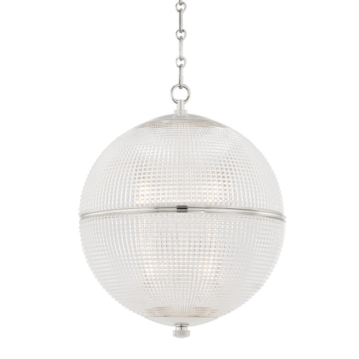 Sphere No. 3 1 Light Large Pendant-Hudson Valley-HVL-MDS801-PN-PendantsPolished Nickel-3-France and Son