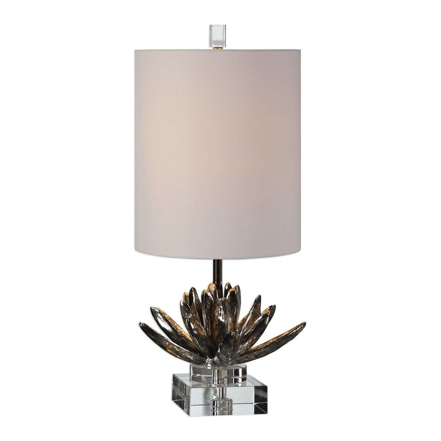 Silver Lotus Accent Lamp-Uttermost-UTTM-29256-1-Table Lamps-1-France and Son