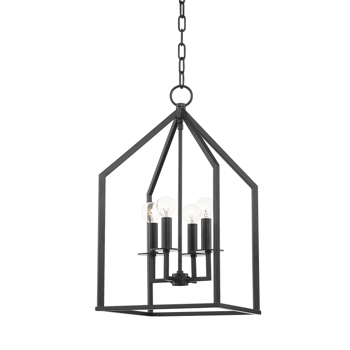 Lena 4 Light Small Pendant-Mitzi-HVL-H514704S-AI-PendantsAged Iron-1-France and Son