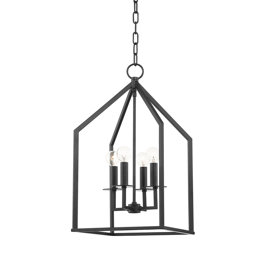 Lena 4 Light Small Pendant-Mitzi-HVL-H514704S-AI-PendantsAged Iron-1-France and Son