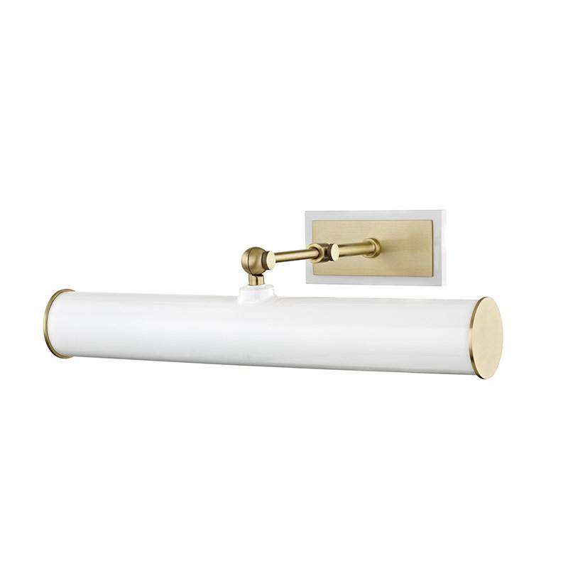 Holly 2 Light Picture Light-Mitzi-HVL-HL263202-AGB/WH-Wall LightingGold/White-2-France and Son