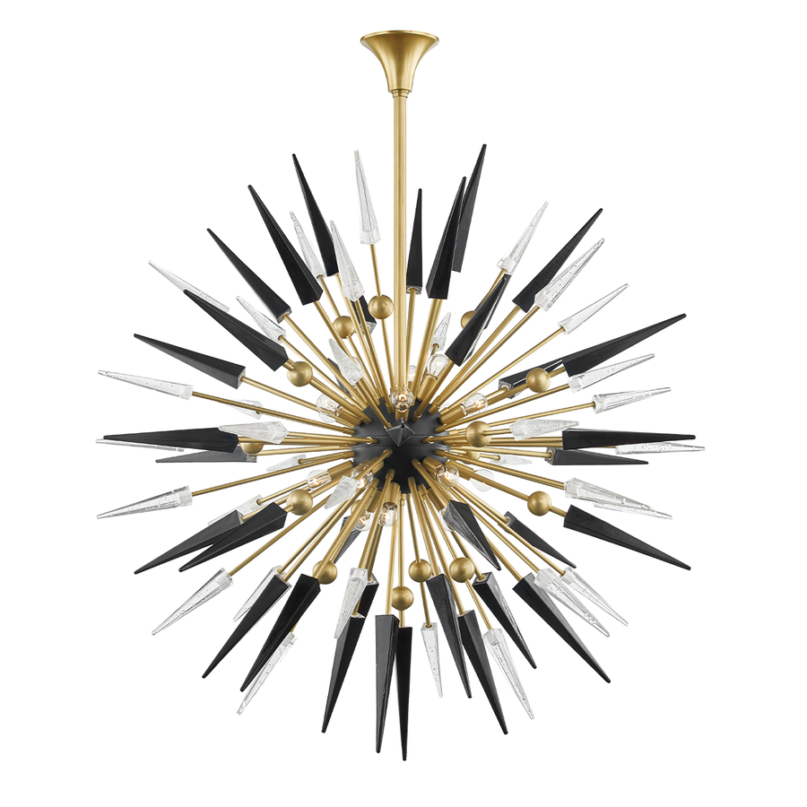 Sparta 18 Light Chandelier-Hudson Valley-HVL-9047-AGB-ChandeliersAged Brass-1-France and Son