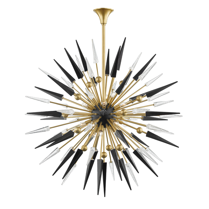 Sparta 18 Light Chandelier-Hudson Valley-HVL-9047-AGB-ChandeliersAged Brass-1-France and Son