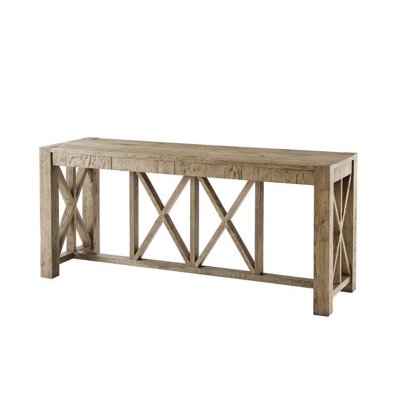 Orlando Bar Console Table-Theodore Alexander-THEO-CB53021.C062-Console TablesEcho Oak-1-France and Son