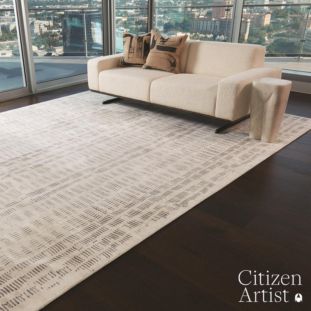 Frequency Rug - Cream/Charcoal - 11 x 14-Global Views-GVSA-FDS9.90063-Rugs11 x 14-Cream-3-France and Son