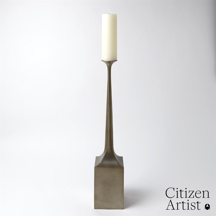 Giac C/S-Global Views-GVSA-FDS9.90046-Candle HoldersWhite Bronze-3-France and Son