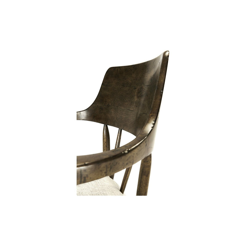 Smokers Style Dining Arm Chair-Jonathan Charles-JCHARLES-492783-DTM-F400-Dining ChairsMedium Driftwood-11-France and Son