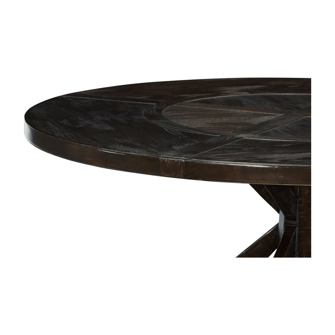 Circular Dining Table-Jonathan Charles-JCHARLES-491086-48D-CFW-Dining TablesCountry Walnut-48" Without Inbuilt Lazy Susan-51-France and Son