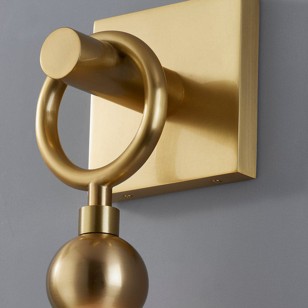 Perrin 1 Light Wall Sconce-Hudson Valley-HVL-PI1890101-AGB-Outdoor Wall SconcesAged Brass-3-France and Son