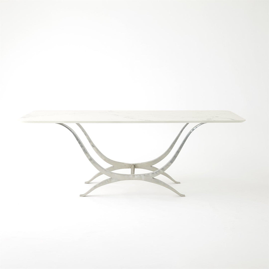 Chorda Dining Table - Rectangle-Global Views-GVSA-9.93851-Dining TablesNickel-3-France and Son