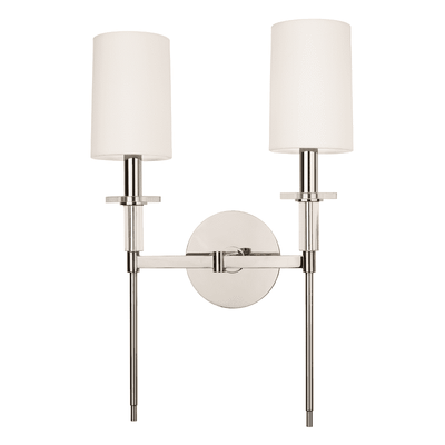 Amherst 2 Light Wall Sconce Polished Nickel-Hudson Valley-HVL-8512-PN-Wall Lighting-1-France and Son
