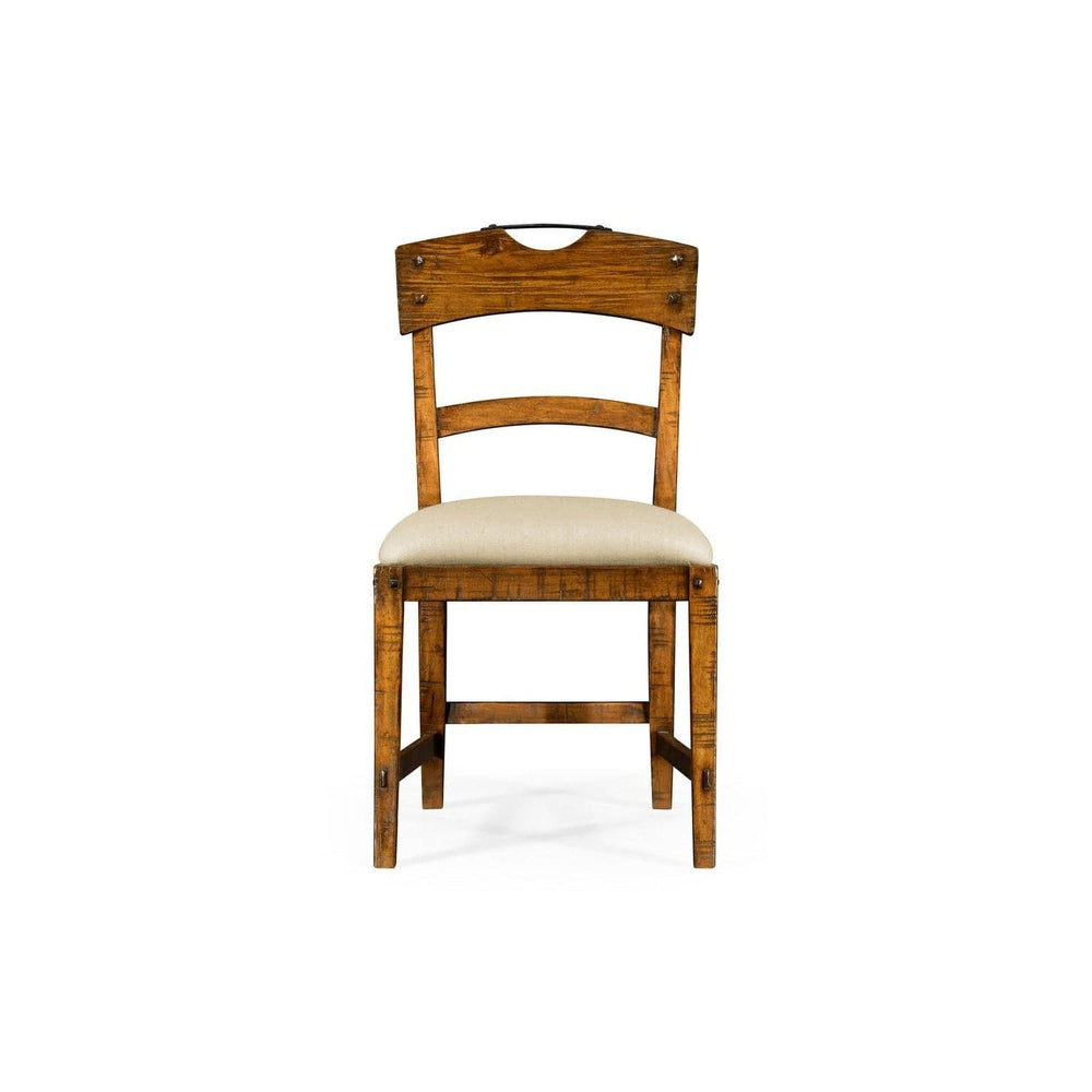 Casual Planked Dining Side Chair-Jonathan Charles-JCHARLES-491076-SC-DTD-F400-Dining ChairsDark Driftwood-2-France and Son