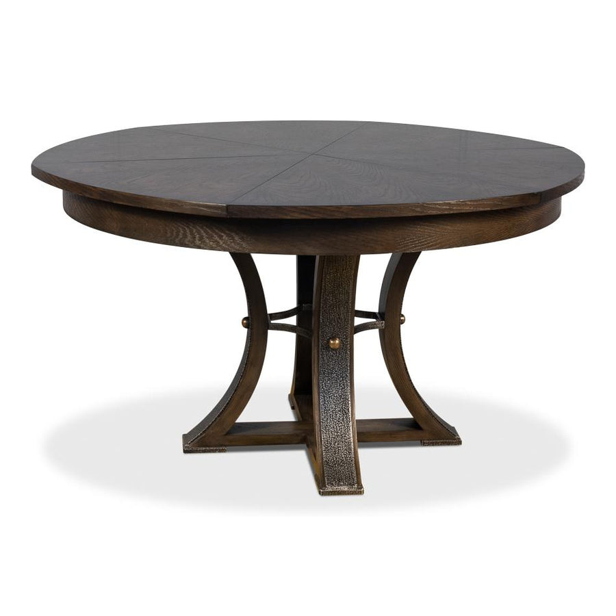 Jetson Extendable Dining Table, Med , Artisan Grey-SARREID-SARREID-78-122-2-Dining Tables-1-France and Son