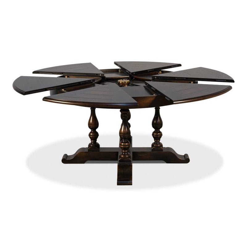 Sarreid walnut online jupe dining table