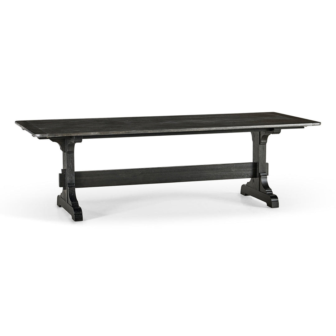 Epoch Trestle Dining Table-Jonathan Charles-JCHARLES-003-2-A50-EBO-Dining TablesBlack-2-France and Son