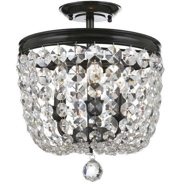 Archer 3 Light Crystal Ceiling Mount-Crystorama Lighting Company-CRYSTO-783-CH-CL-MWP-Flush MountsPolished Chrome-Crystal-2-France and Son
