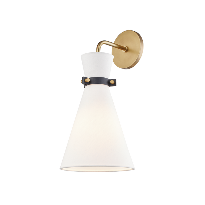 Julia 1 Light Wall Sconce-Mitzi-HVL-H294101-AGB/BK-Outdoor Wall SconcesAged Brass/Black-1-France and Son