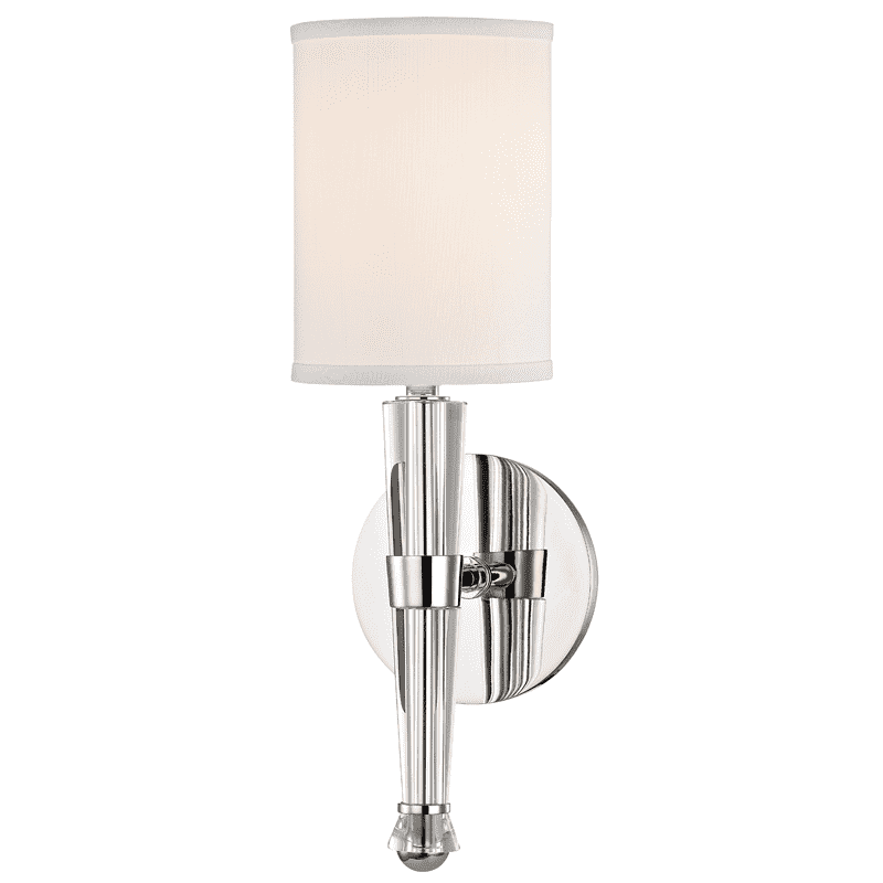 Volta 1 Light Wall Sconce Polished Nickel-Hudson Valley-HVL-4110-PN-Wall Lighting-1-France and Son