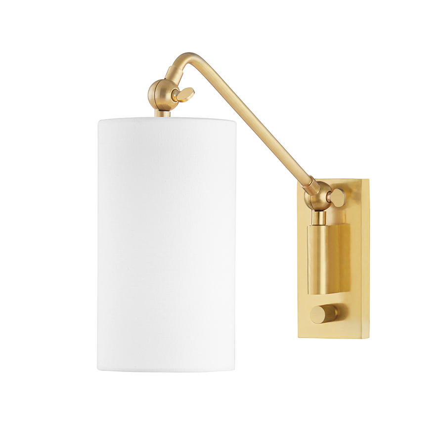 Wayne - 1 Light Wall Sconce-Hudson Valley-HVL-9301-AGB-Wall LightingAged Brass-1-France and Son