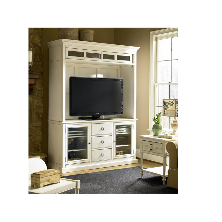 Summer Hill Collection - Home Entertainment Console with Hutch-Universal Furniture-UNIV-987968C-Media Storage / TV StandsCotton Cream-3-France and Son