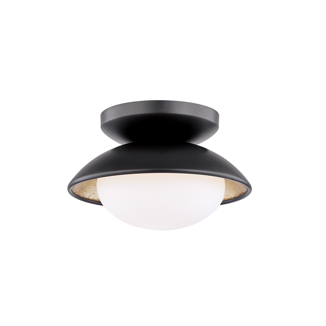 Cadence 1 Light Small Semi Flush-Mitzi-HVL-H368601S-BLK/GL-Flush MountsBlack Lustro/Gold Leaf Combo-1-France and Son