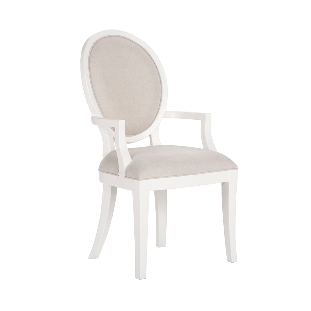 Jolie Dining Arm Chair-Alden Parkes-ALDEN-DC-JOLIE/A-GW-Dining ChairsGlacial White-2-France and Son