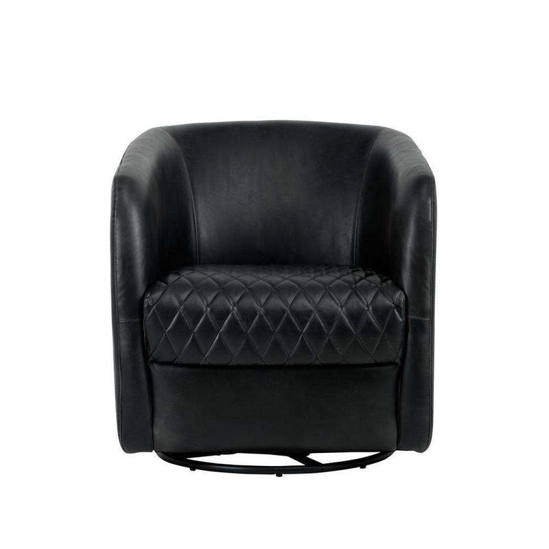 Dax Swivel Club Chair-Sunpan-SUNPAN-102260-Lounge ChairsBlack-8-France and Son