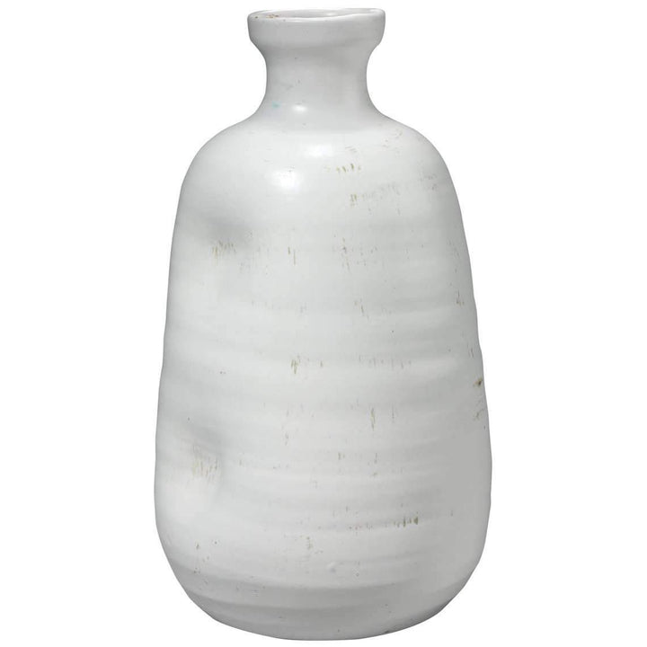 Dimple Vase in Matte White Ceramic-Jamie Young-JAMIEYO-7DIMP-VAWH-Decor-1-France and Son