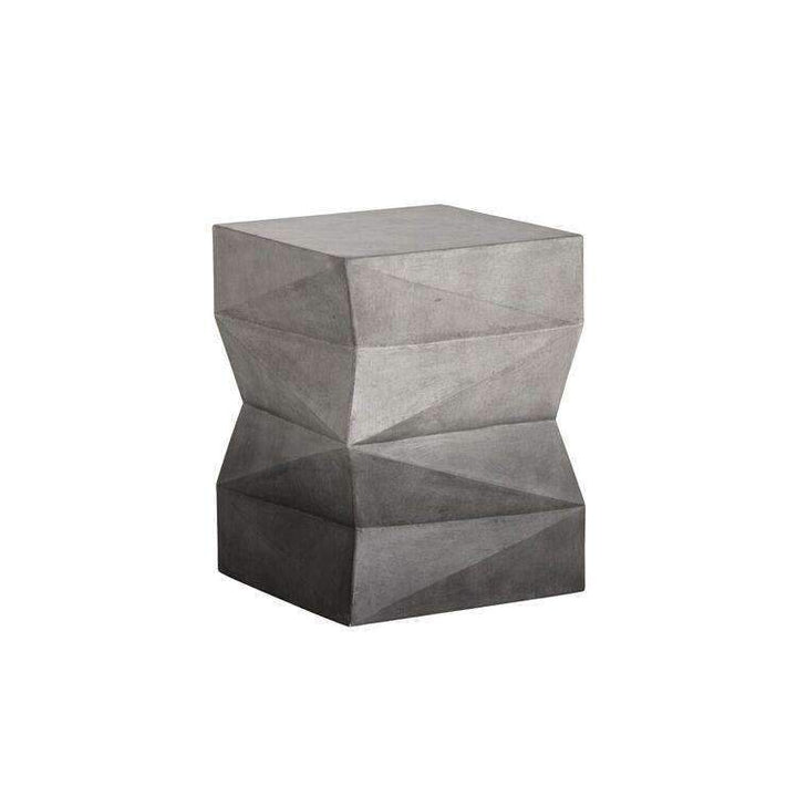 Niran Pedestal - Black / White Ombre-Sunpan-SUNPAN-103223-Side Tables-1-France and Son