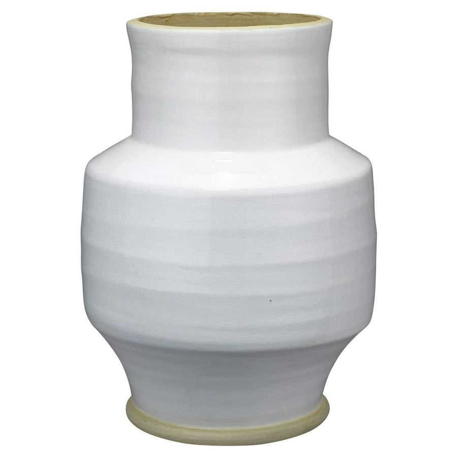 Solstice Ceramic Vase in White and Natural Ceramic-Jamie Young-JAMIEYO-7SOLS-VAWH-Decor-1-France and Son