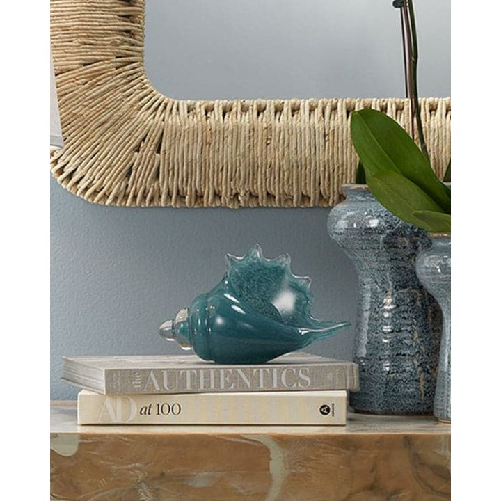 Triton Shell-Jamie Young-JAMIEYO-7TRIT-SHBL-Decorative ObjectsSteel Blue-2-France and Son
