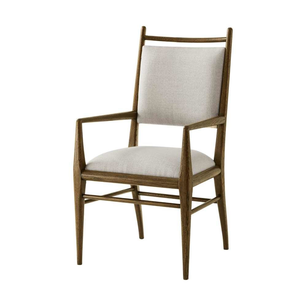Nova Dining Arm Chair II-Theodore Alexander-THEO-TAS41024.1BUU-Dining Chairs-1-France and Son