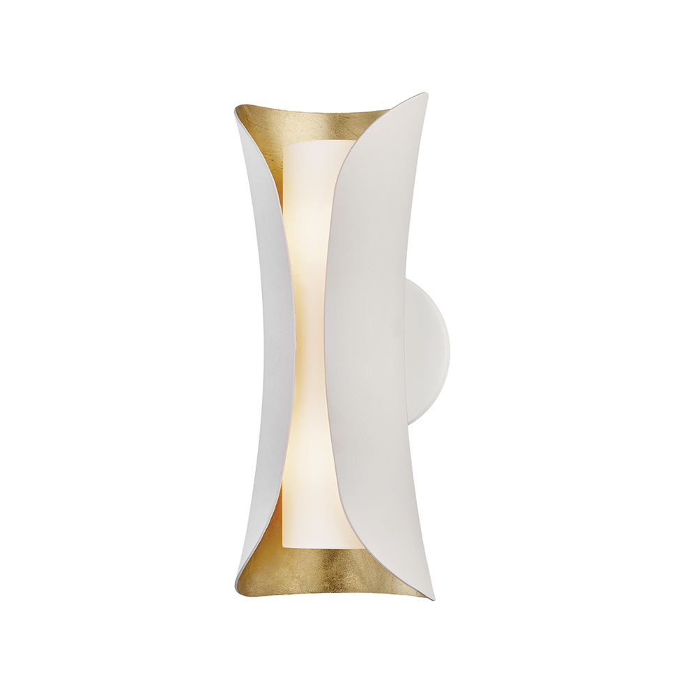 Josie 2 Light Wall Sconce-Mitzi-HVL-H315102-GL/WH-Outdoor Wall SconcesGold Leaf/White-2-France and Son
