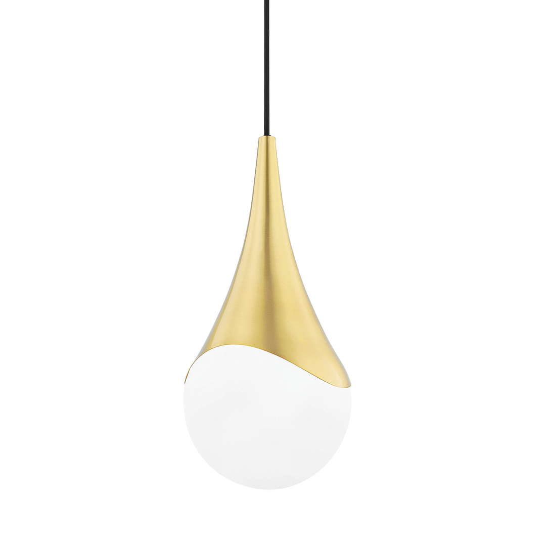 Ariana 1 Light Small Pendant-Mitzi-HVL-H375701S-AGB-PendantsAged Brass-1-France and Son