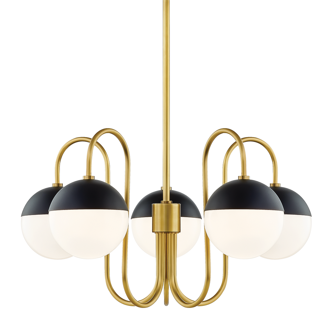 Renee 5 Light Chandelier-Mitzi-HVL-H344805-AGB/BK-ChandeliersAged Brass-1-France and Son