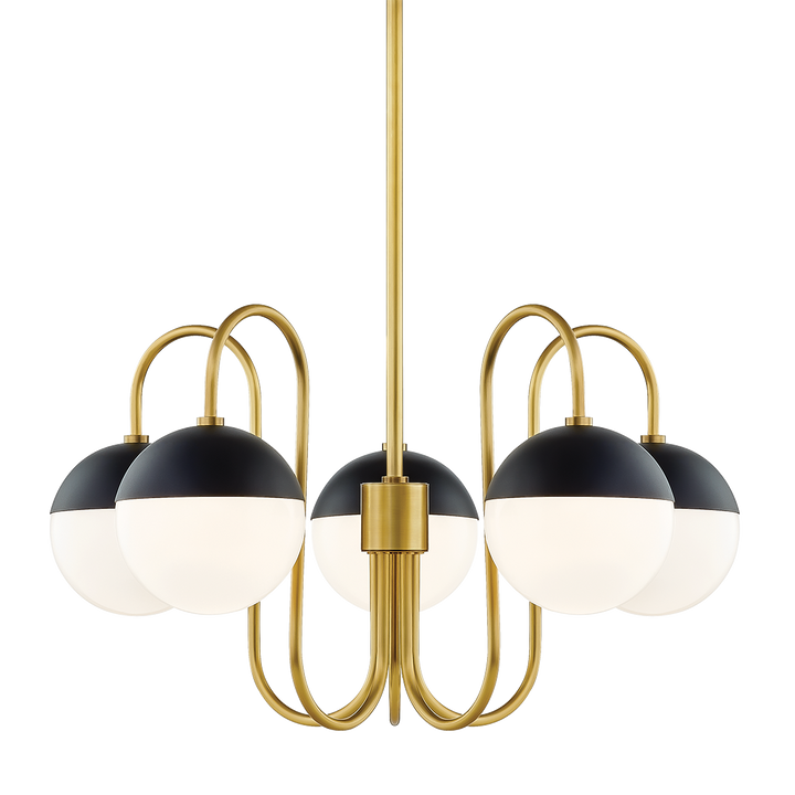 Renee 5 Light Chandelier-Mitzi-HVL-H344805-AGB/BK-ChandeliersAged Brass-1-France and Son