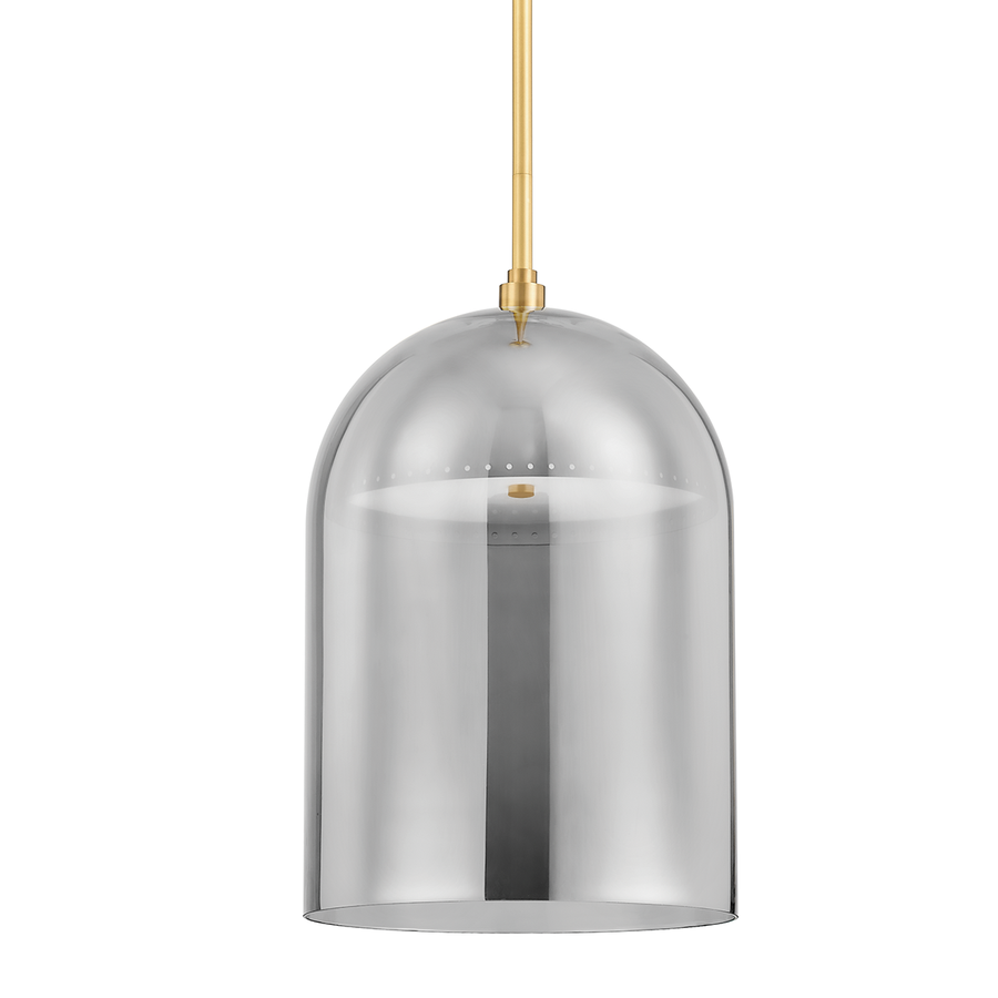 Dorval 1 Light Pendant-Hudson Valley-HVL-8713-AGB-Pendants-1-France and Son