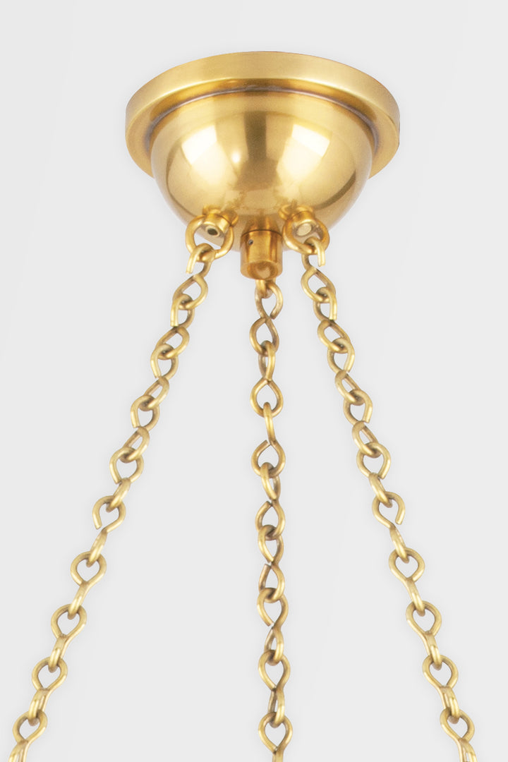 Glimmer 9 Light Chandelier Aged Brass-Hudson Valley-HVL-5359-AGB-Chandeliers-2-France and Son