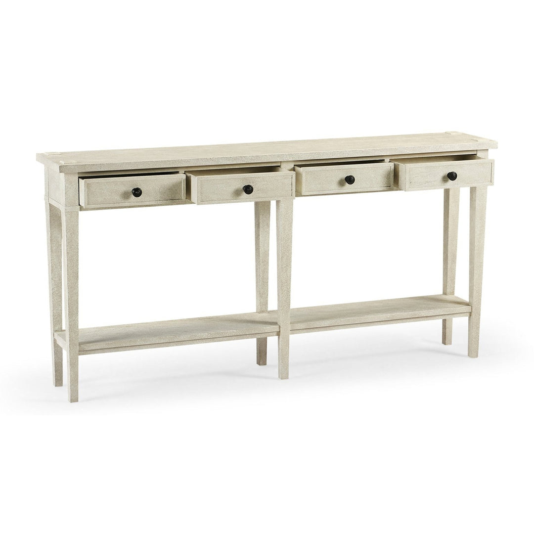 Four Drawer Console-Jonathan Charles-JCHARLES-491083-CFW-Console TablesCountry Walnut-13-France and Son