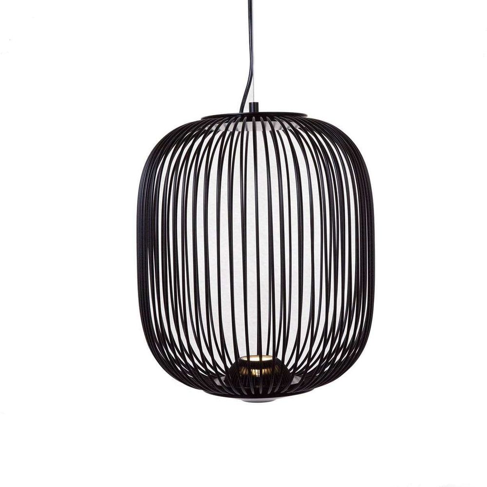 Spokes Round LED Suspension Light - Black