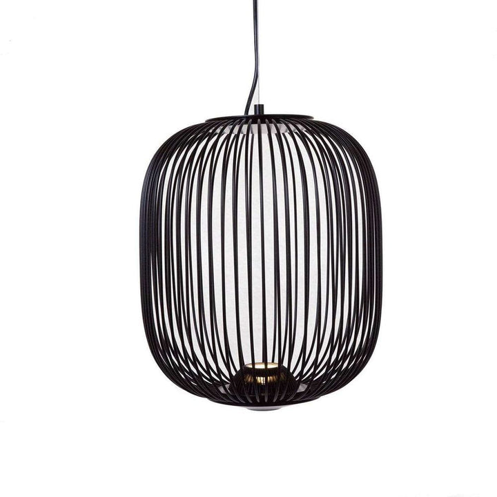 Spokes Round LED Suspension Light - Black